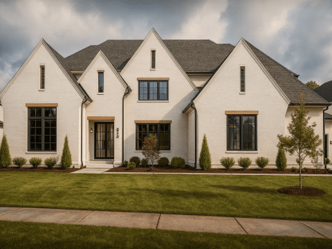 Luxury 3-Story House Plan with 6 Bedrooms & Architectural Elegance