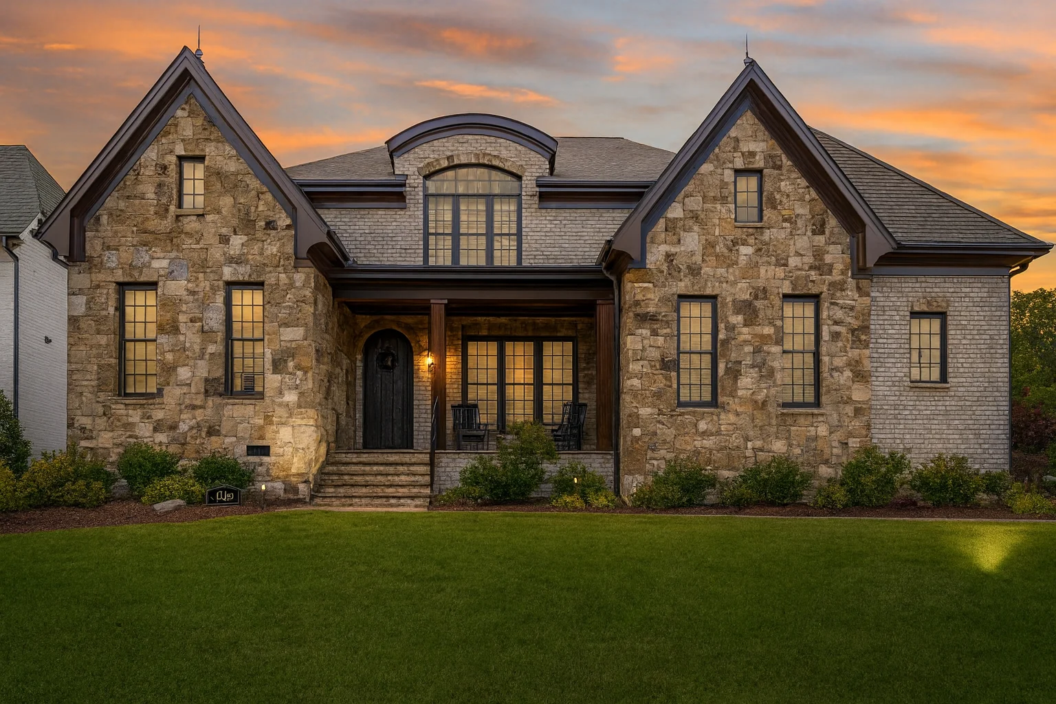 Luxury 5-Bedroom Transitional Home Plan with Vaulted Ceilings & Chef’s Kitchen