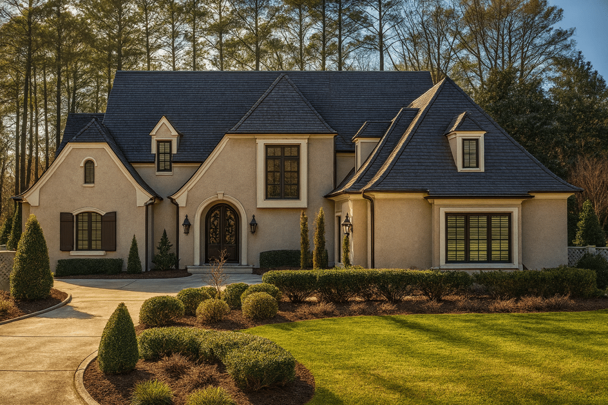 5-Bed, 5-Bath, 4547 SF French Country House Plan