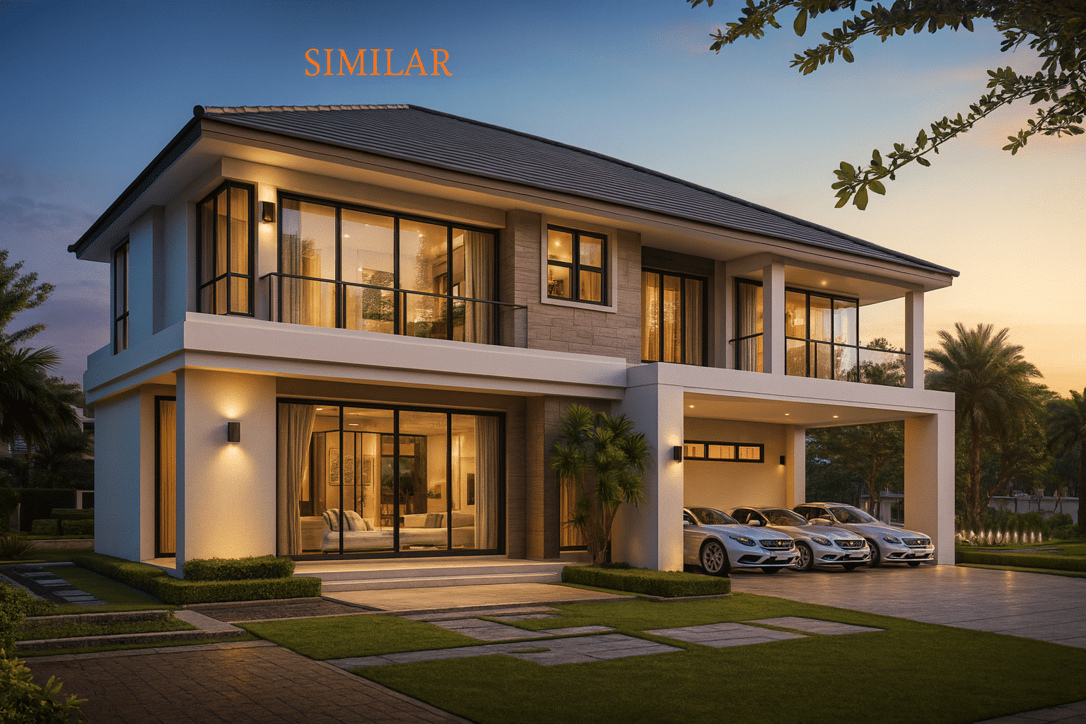 Modern 2-Story Home Floor Plan with Detailed CAD Designs