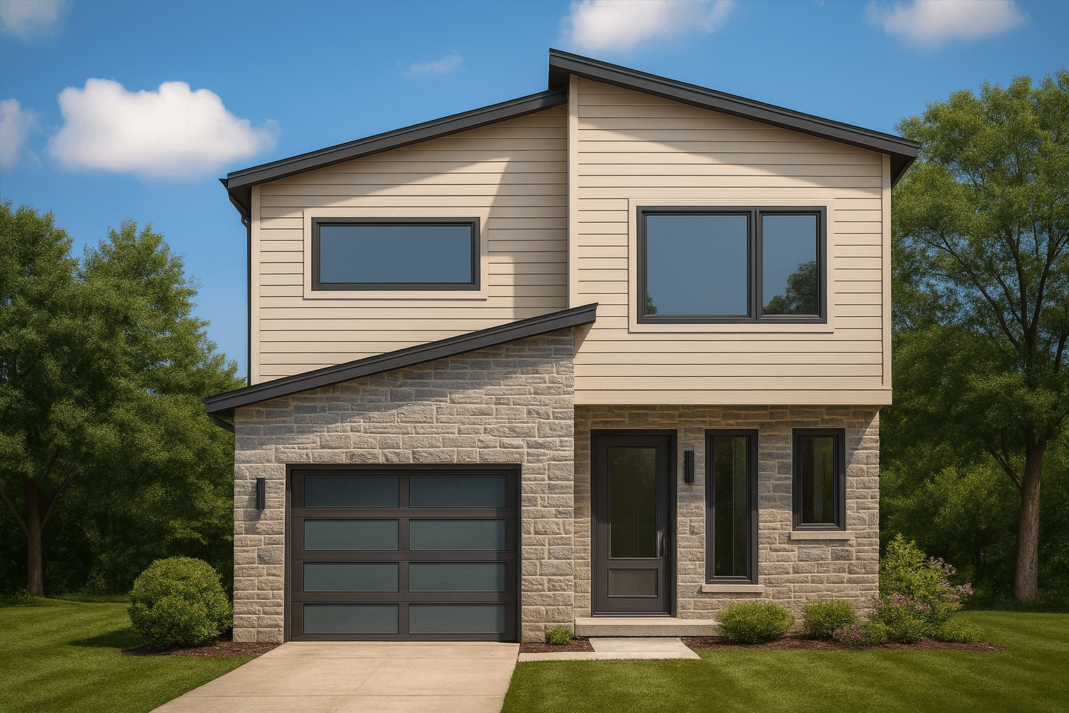 Modern 2-Story House Plan with Open-Concept Floor Plan