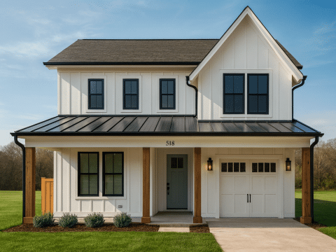 Modern 2-Story House Plan with Open Floor Layout & CAD Blueprints