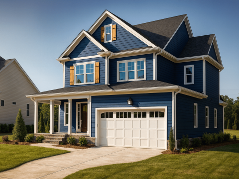 Modern 2.5 Story Home Plan with CAD Blueprint Designs