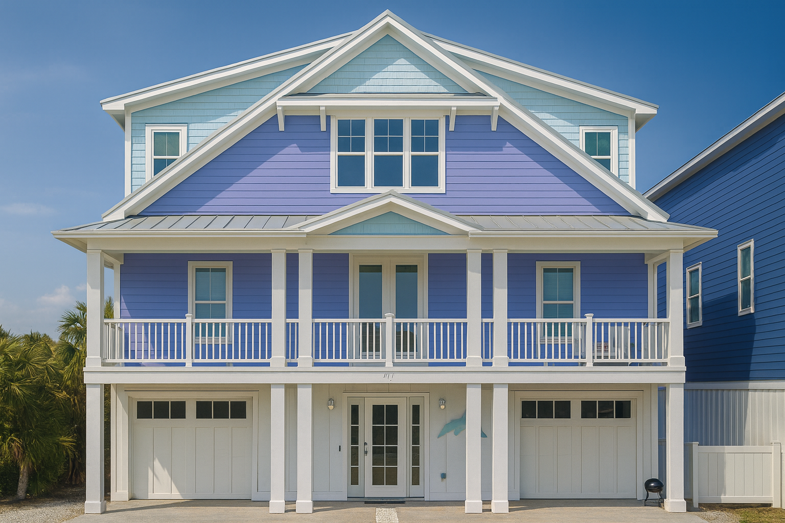Modern 3-Story Beach House Plan with Elevator & 5 Bedrooms