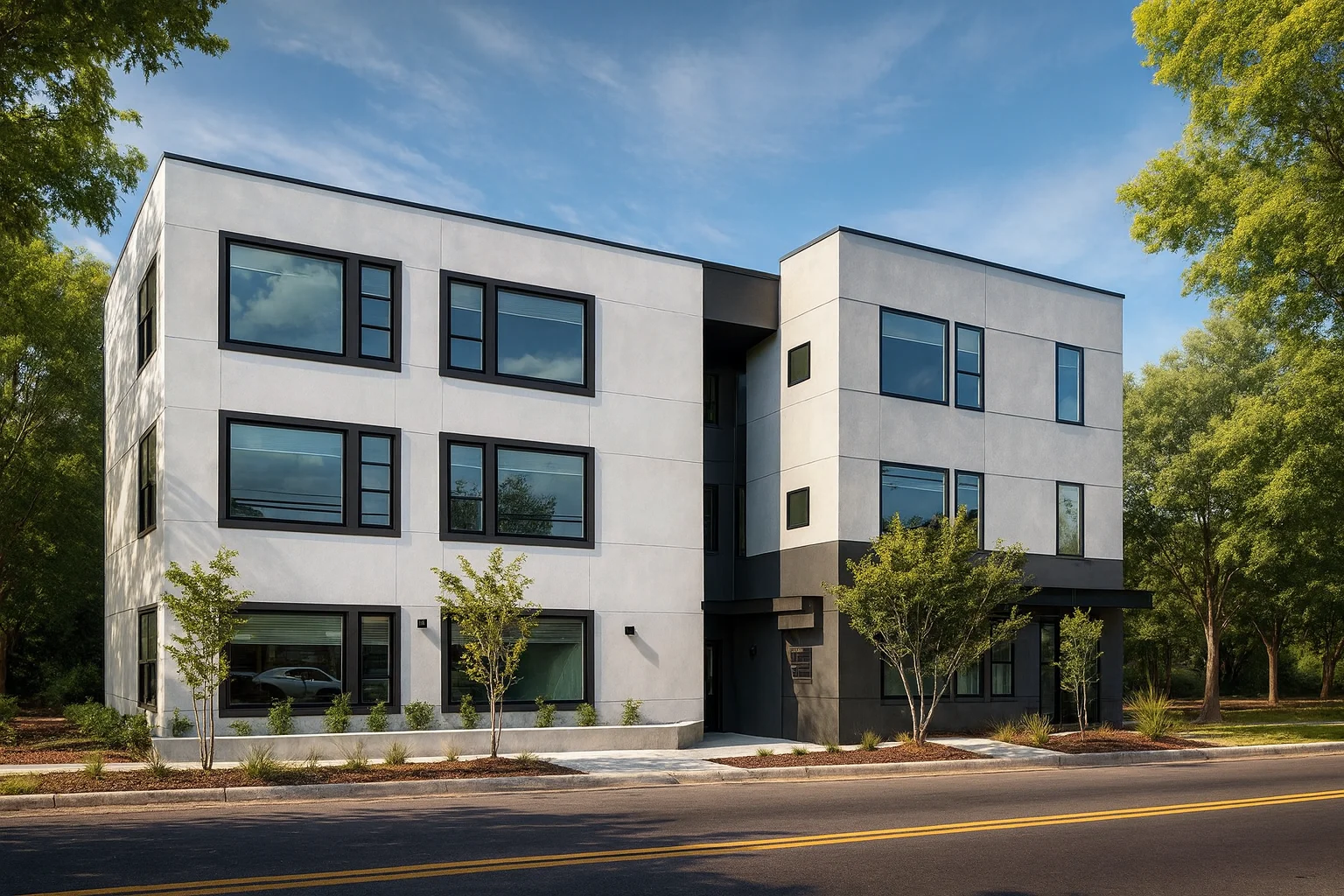 Modern Apartment Complex Floor Plan