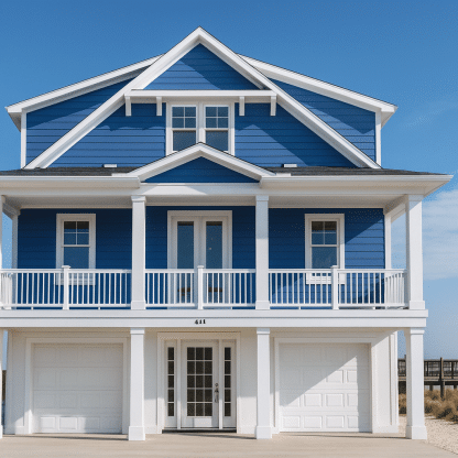 Modern Beach Home CAD Plan with Coastal Architecture Options