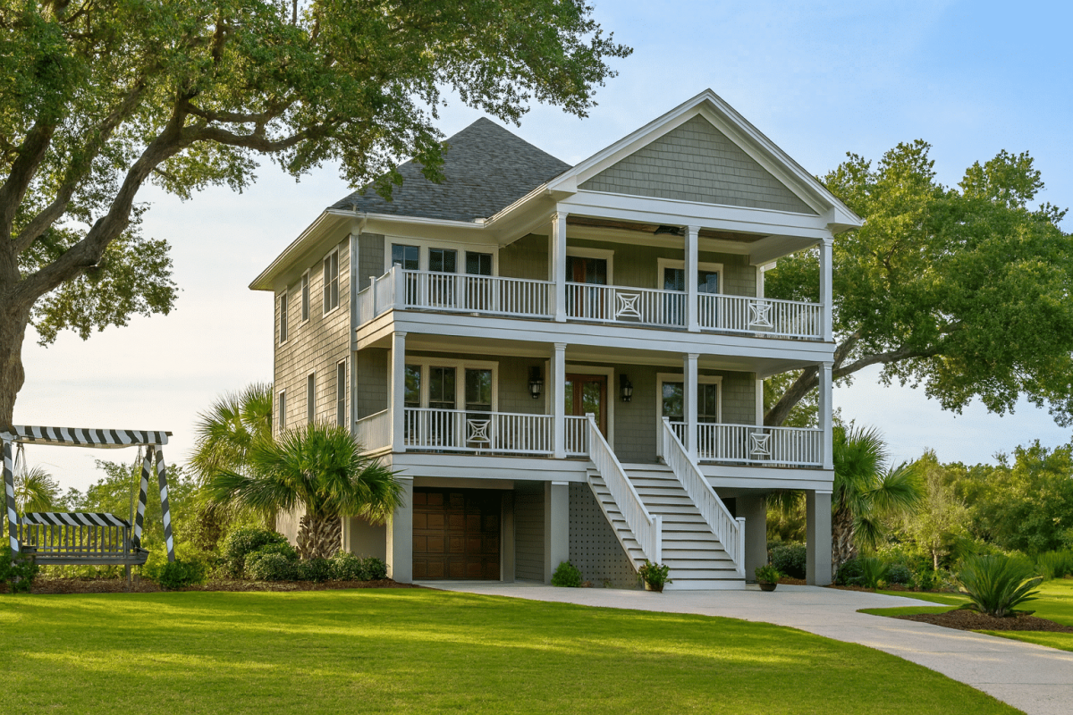 Modern Beach House | 3-Story Floor Plan Blueprint