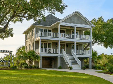 Modern Beach House | 3-Story Floor Plan Blueprint