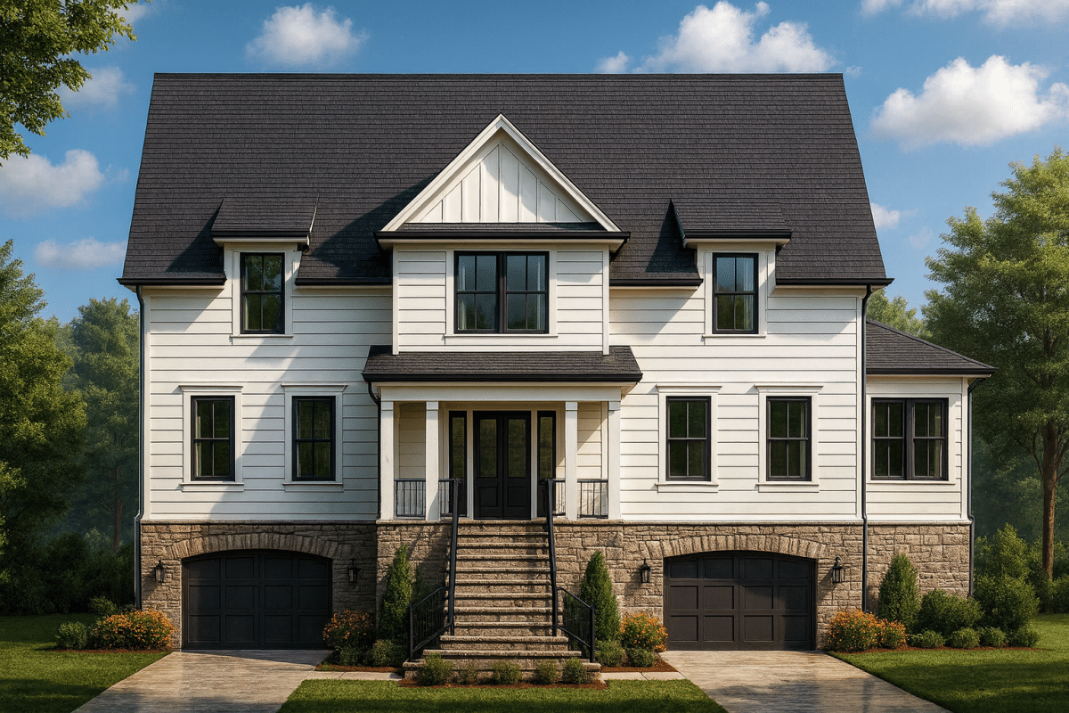 Modern Coastal House Plan with 2 Stories, 3 Bedrooms & Vaulted Ceilings