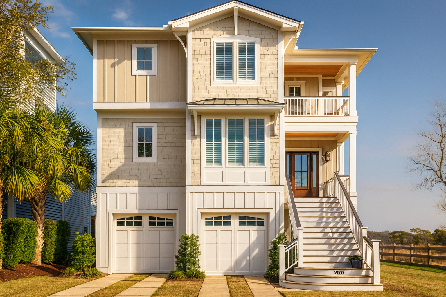 Modern Coastal House Plan with 2 Stories, 5 Bedrooms & Luxury Blueprint