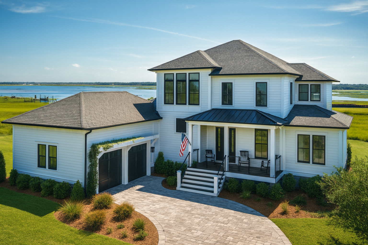 Modern Coastal House Plan with 2 Stories and Architectural Charm