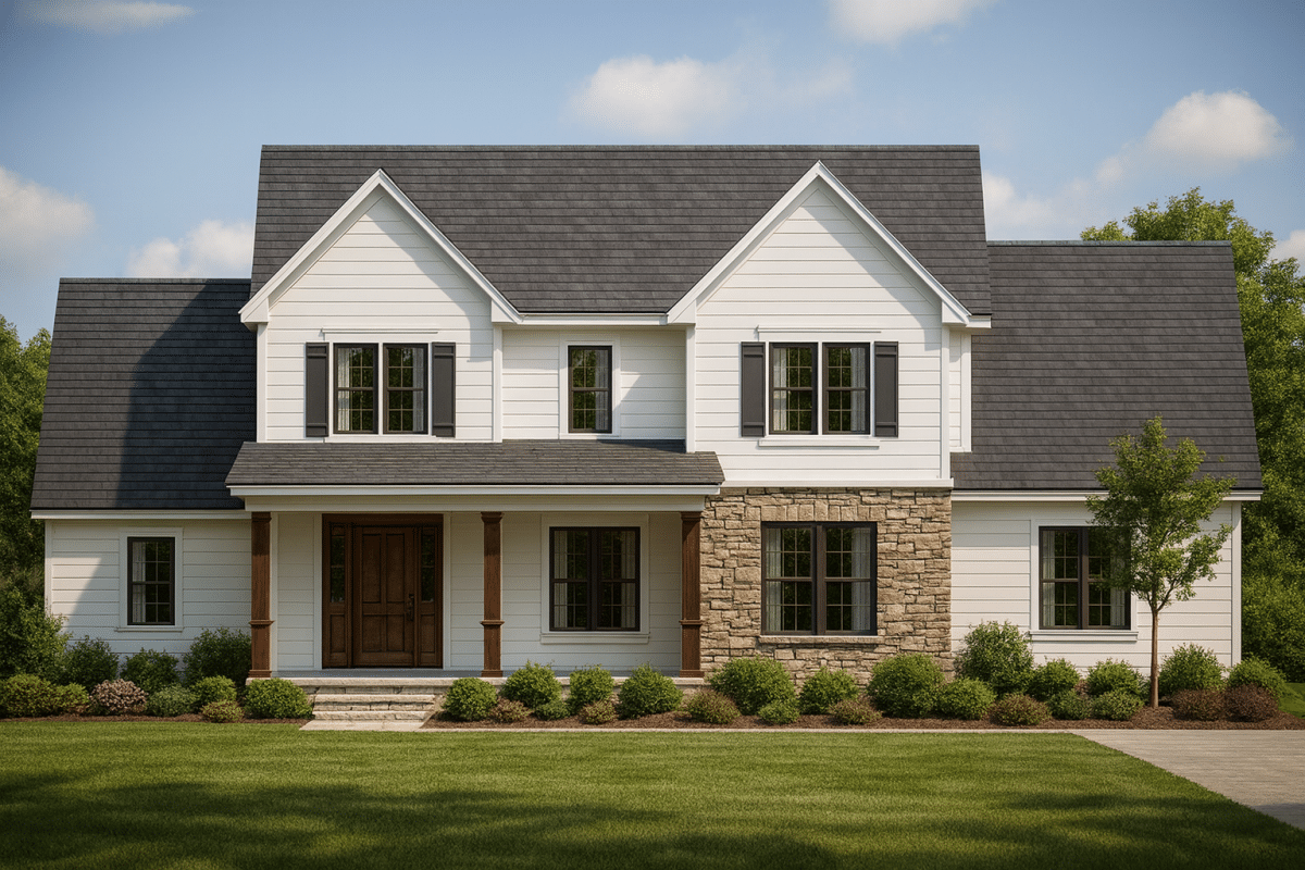 Modern Colonial Revival Home Plan with Timeless 2-Story Layout