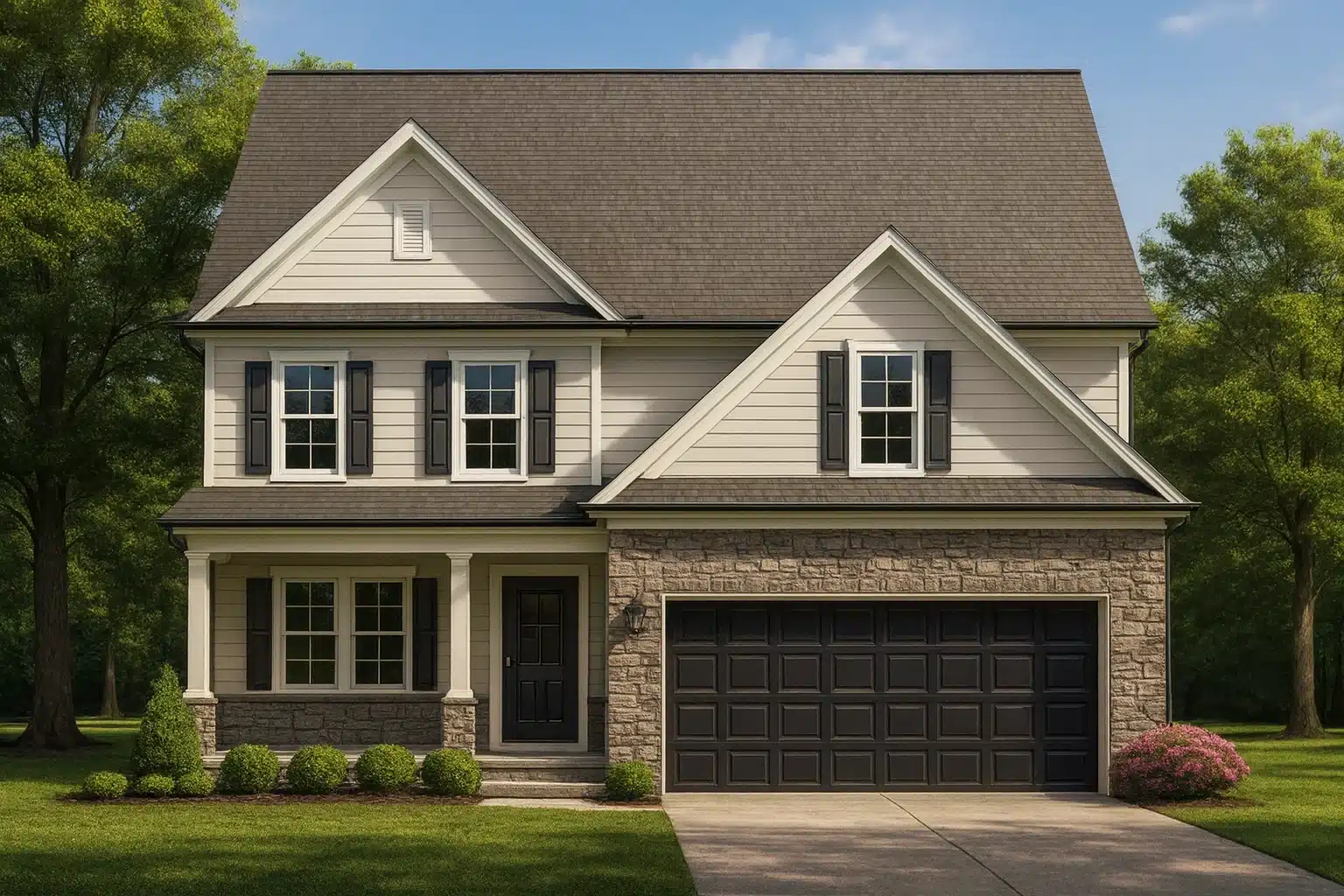 Modern Craftsman Home Floor Plan Blueprint for 2.5 Story Designs