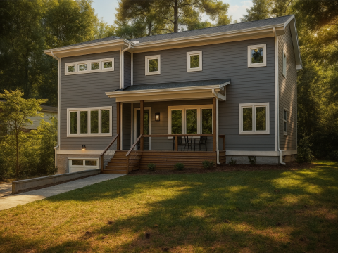 Modern Craftsman Home Plan 2.5-Story Layout with Basement & CAD Designs