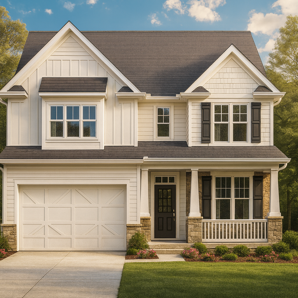 Modern Craftsman Home Plan with 2-Story CAD Designed Blueprint