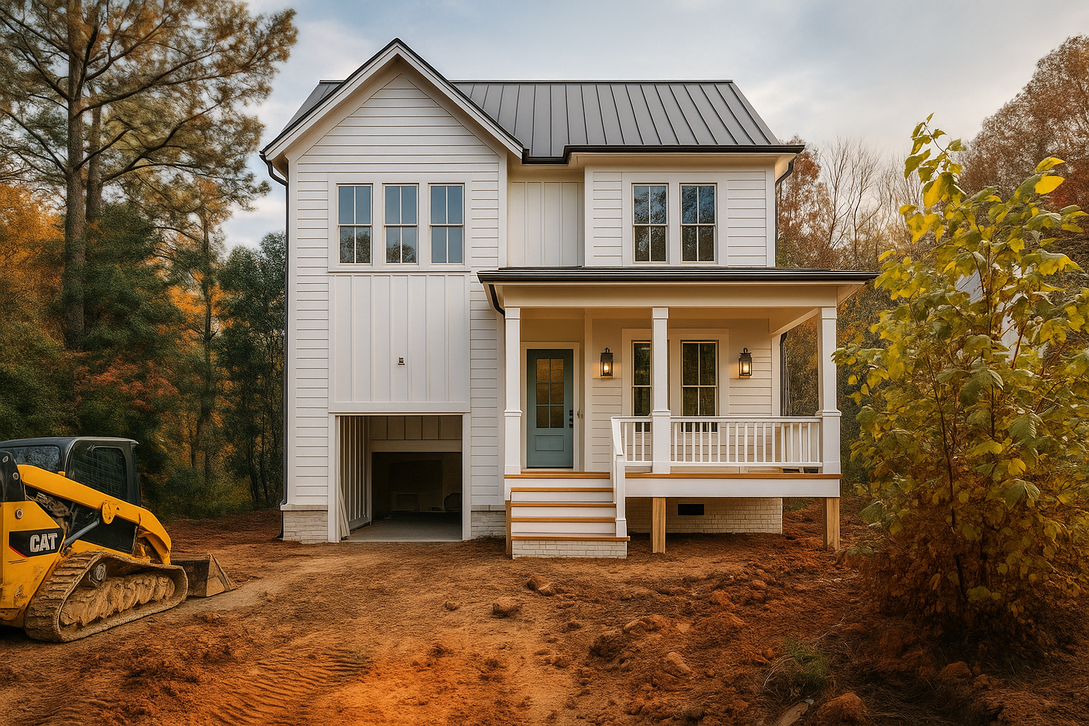 Modern Craftsman Home Plan with 3 Floors and Rooftop Terrace