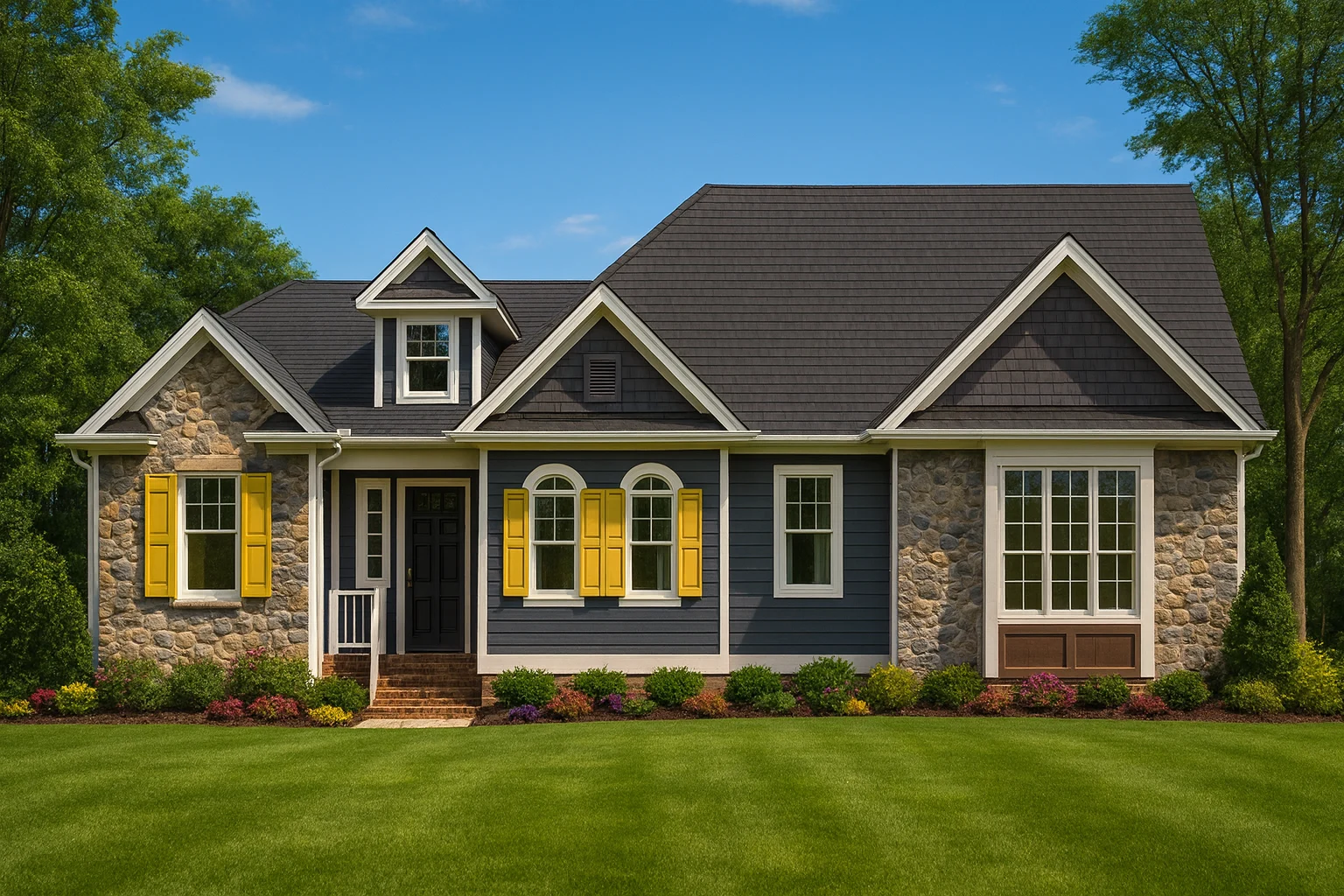 Modern Craftsman Home Plan with Open Floor Blueprint Designs