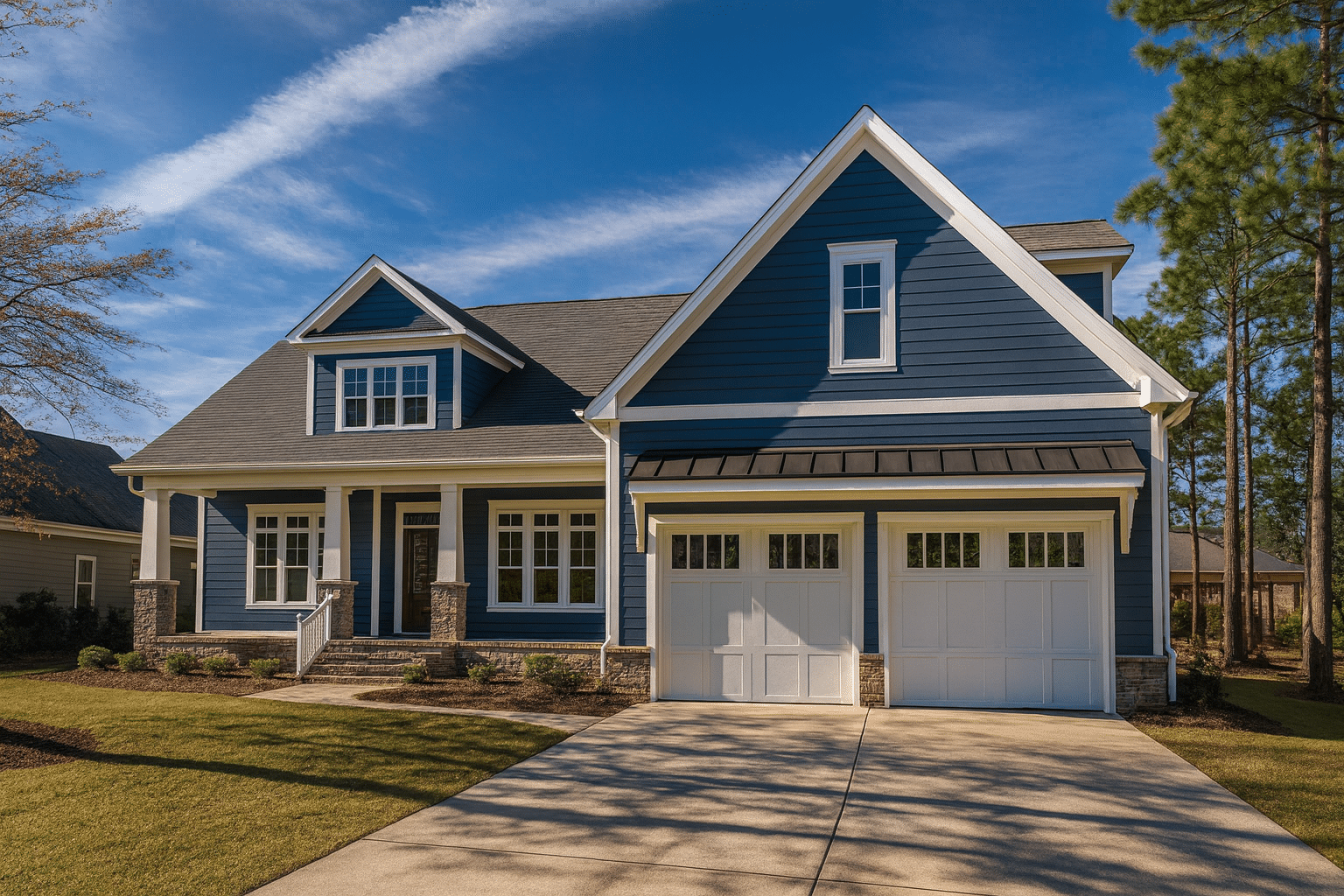 Modern Craftsman Home Plan with Spacious Floor Design and CAD Blueprints
