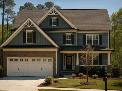 Modern Craftsman Home Plan with Vaulted Ceilings & 2.5 Stories