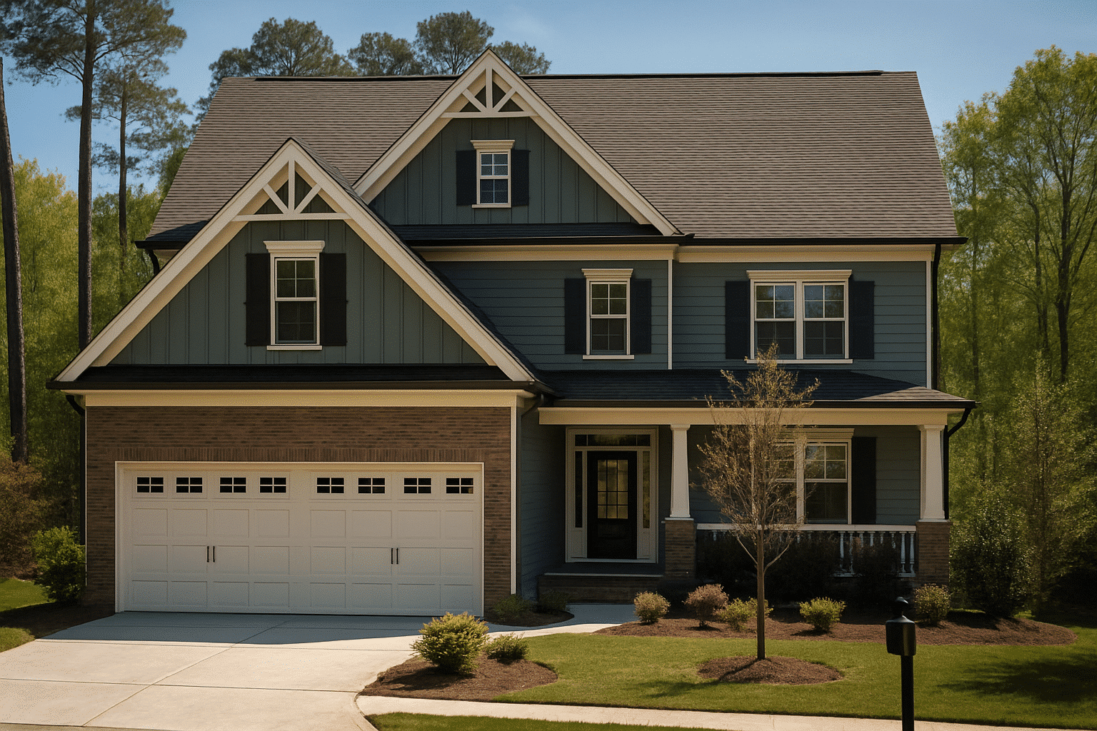 Modern Craftsman Home Plan with Vaulted Ceilings & 2.5 Stories