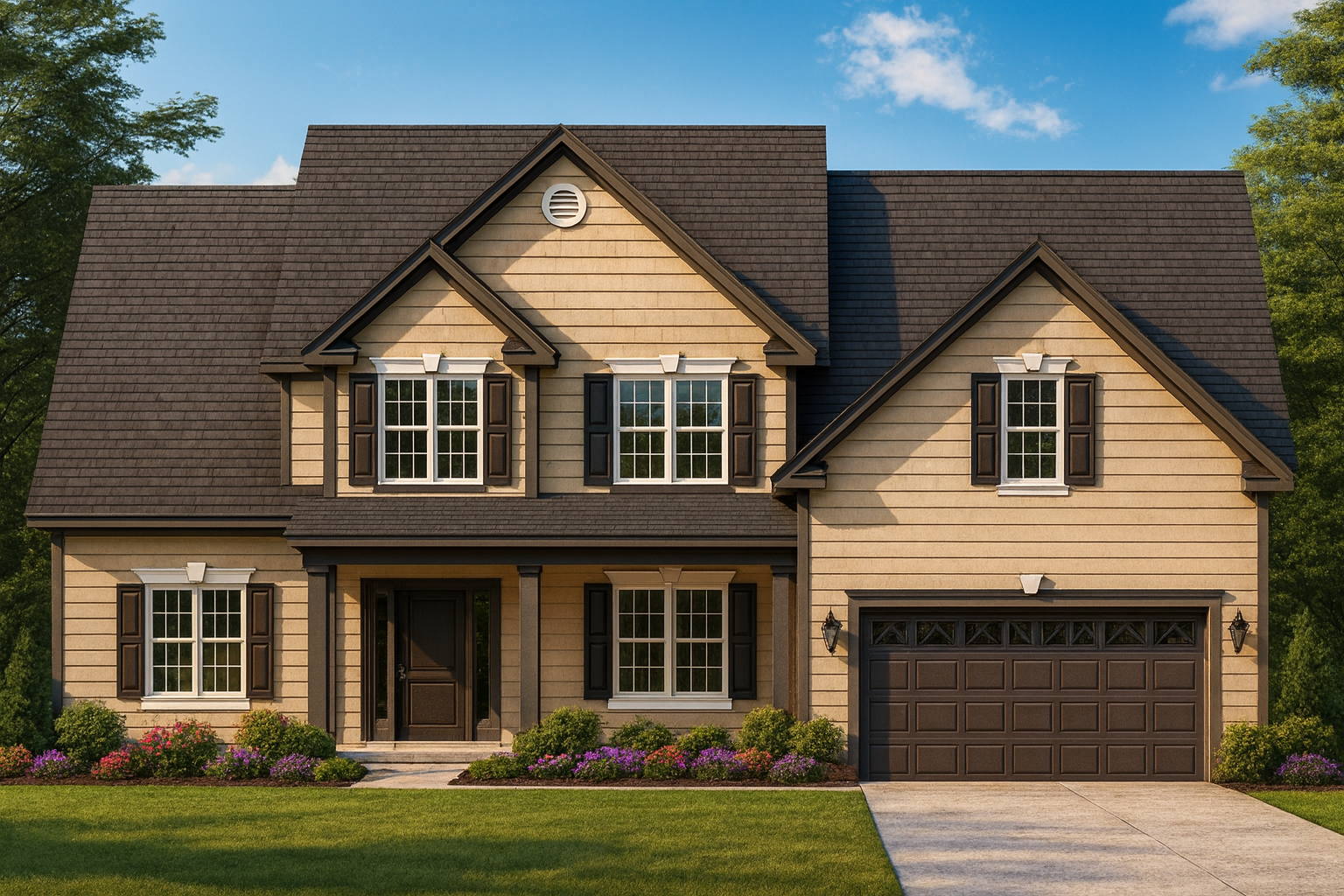 Modern Craftsman Home Plan – Detailed Floor Plan and CAD Design