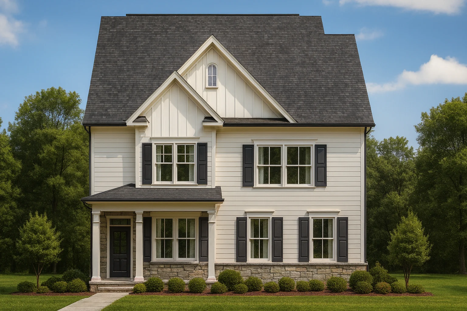 Modern Craftsman House Plan – 2 Story Custom CAD Designs
