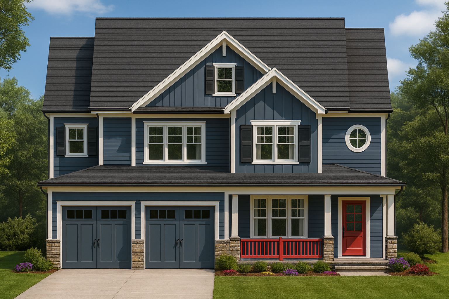 Modern Farmhouse Colonial Revival – 2.5-Story, 4-Bed, 2,315 Sq Ft