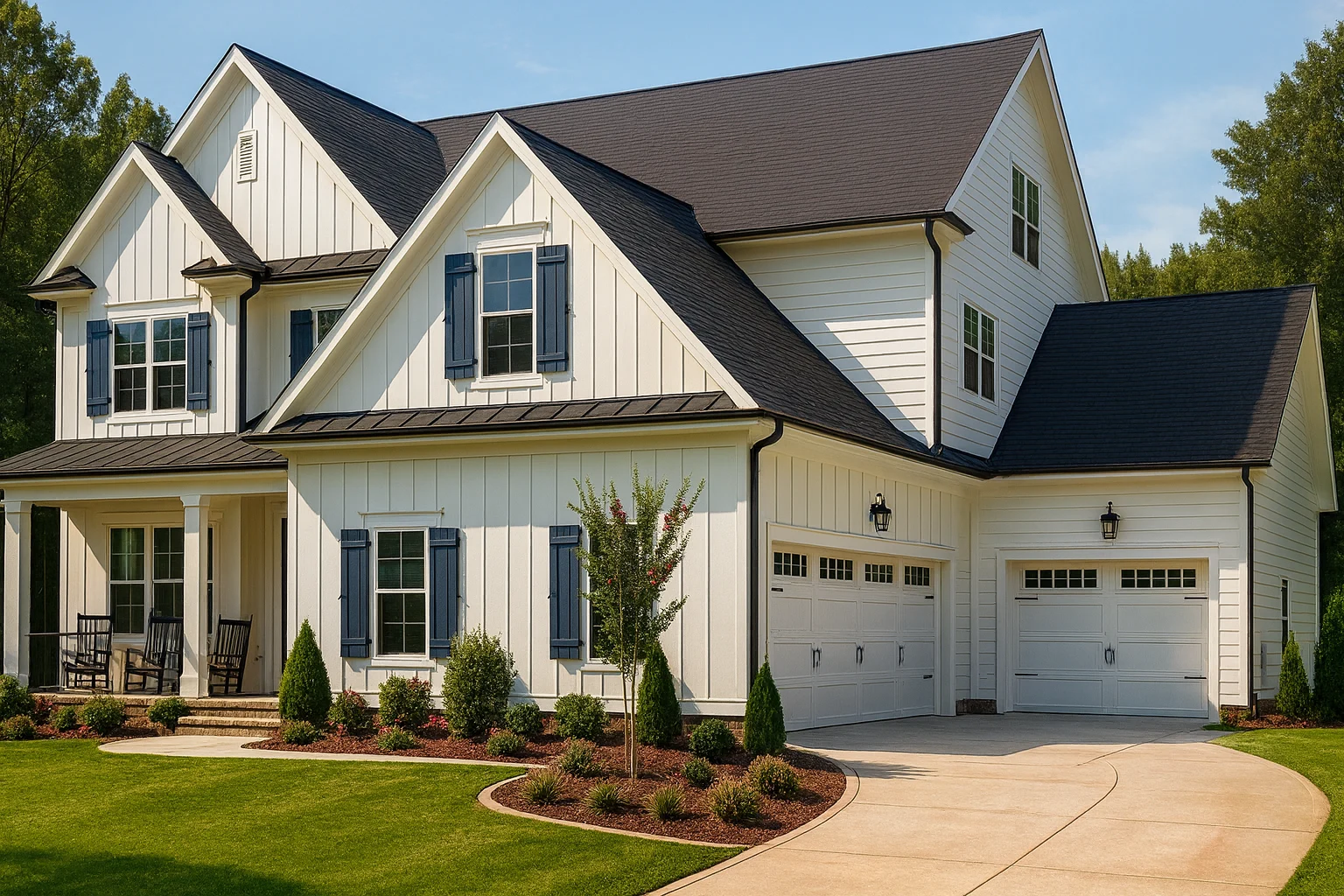 Modern Farmhouse Home Plan with 5 Bedrooms and CAD Designs