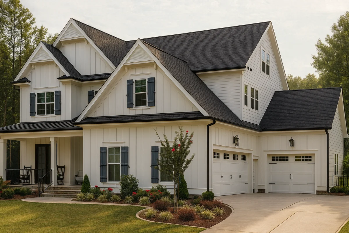Modern Farmhouse Home Plan with 5 Bedrooms and CAD Designs