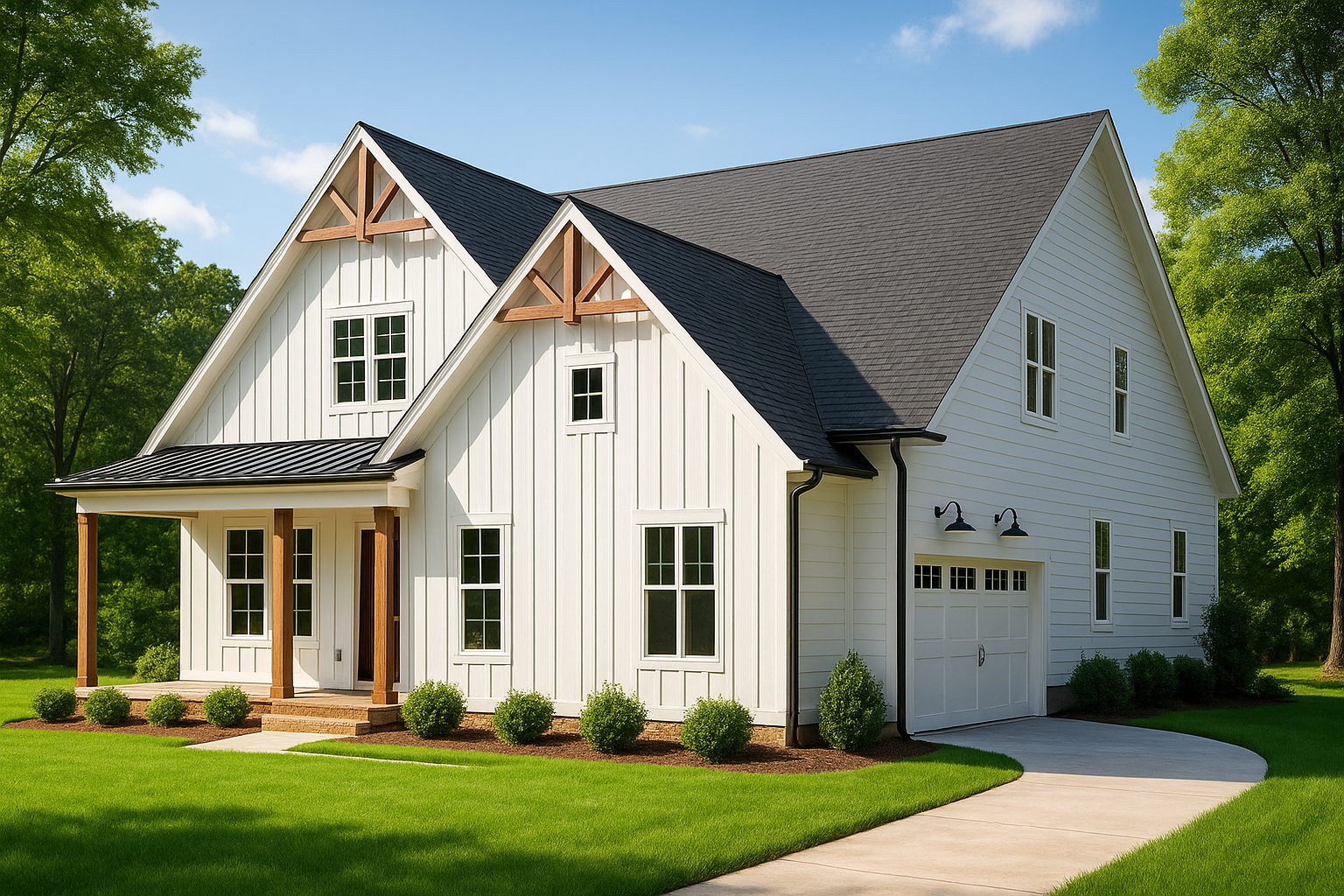 Modern Farmhouse House Plan with 2 Stories and Spacious Design