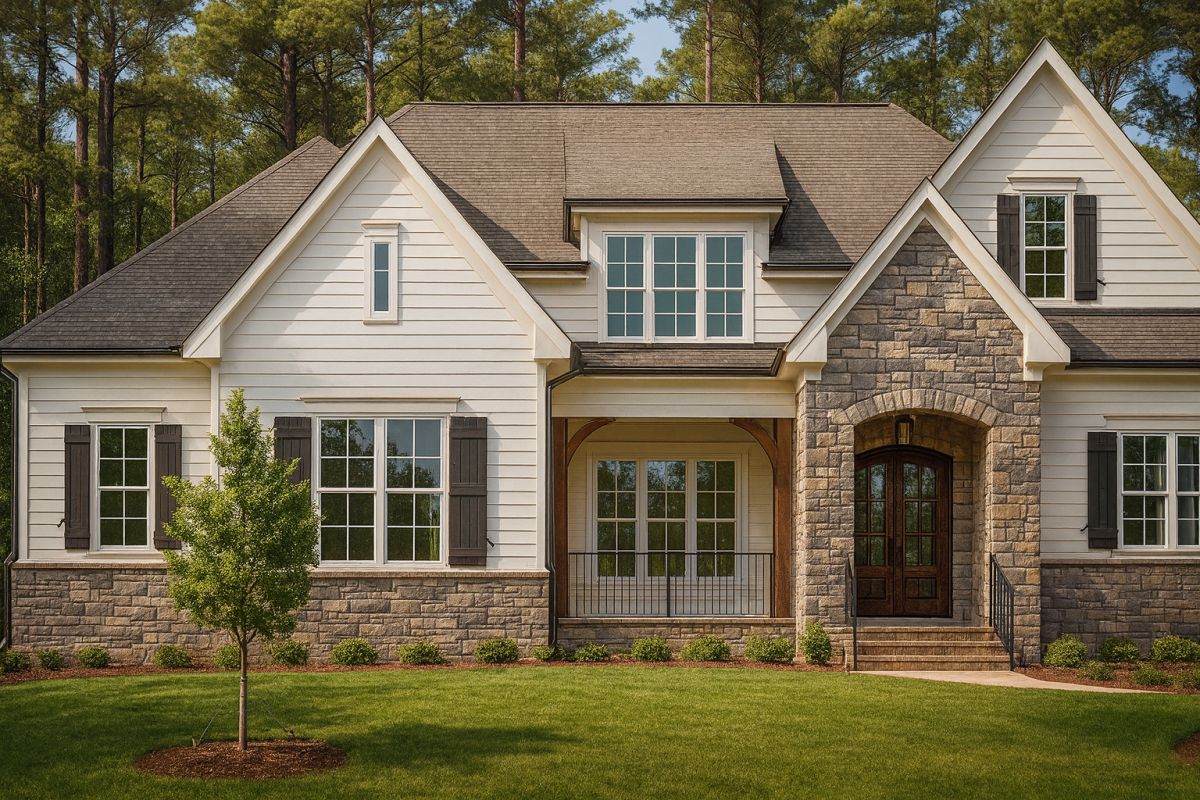 Modern Farmhouse House Plan with 4 Bedrooms and CAD Designs