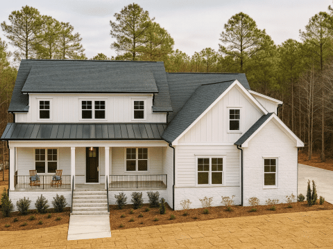 Modern Farmhouse House Plan with Spacious 2-Story Floor Layout