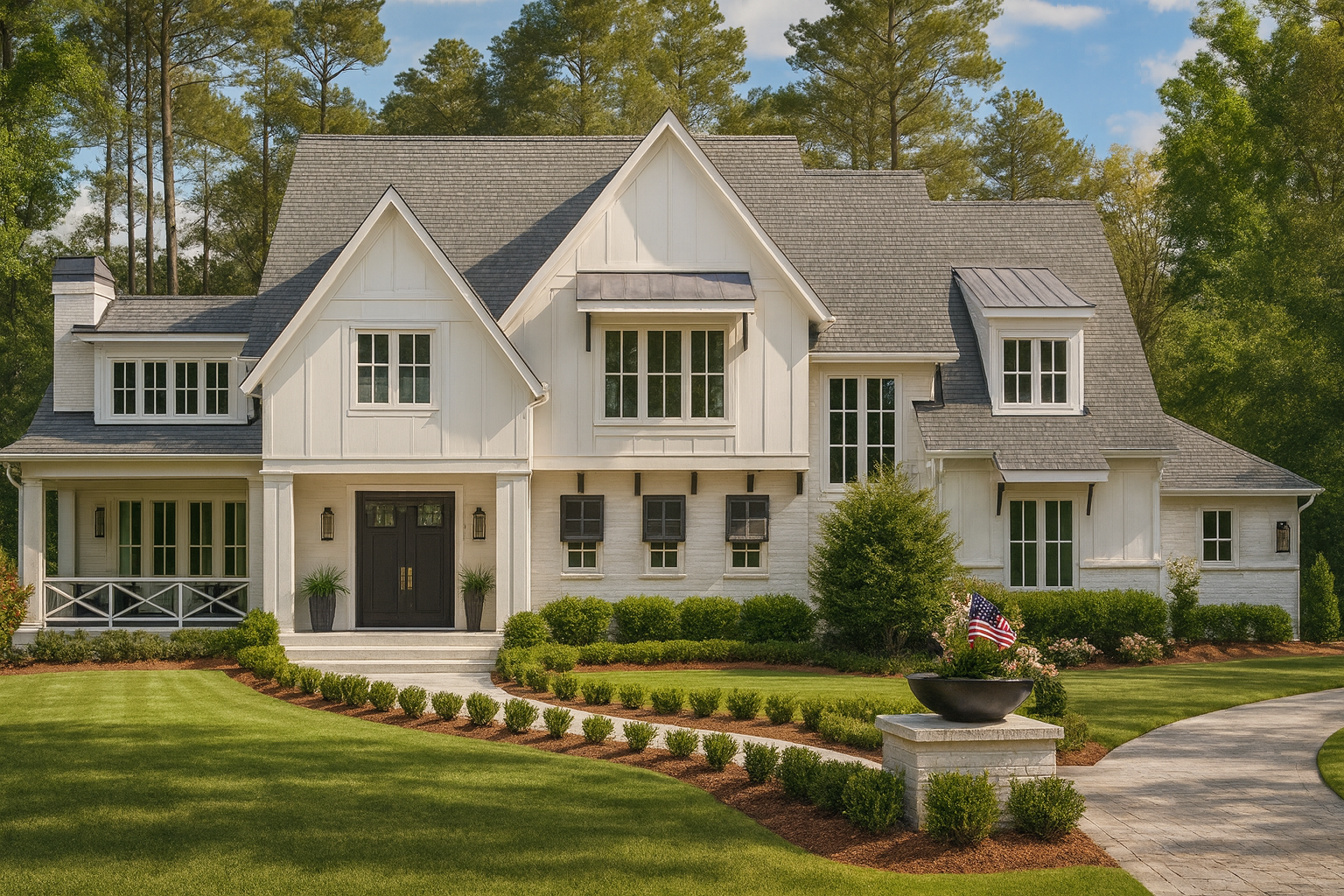 Modern Farmhouse House Plan – Elegant 2.5-Story Design with Bonus Spaces