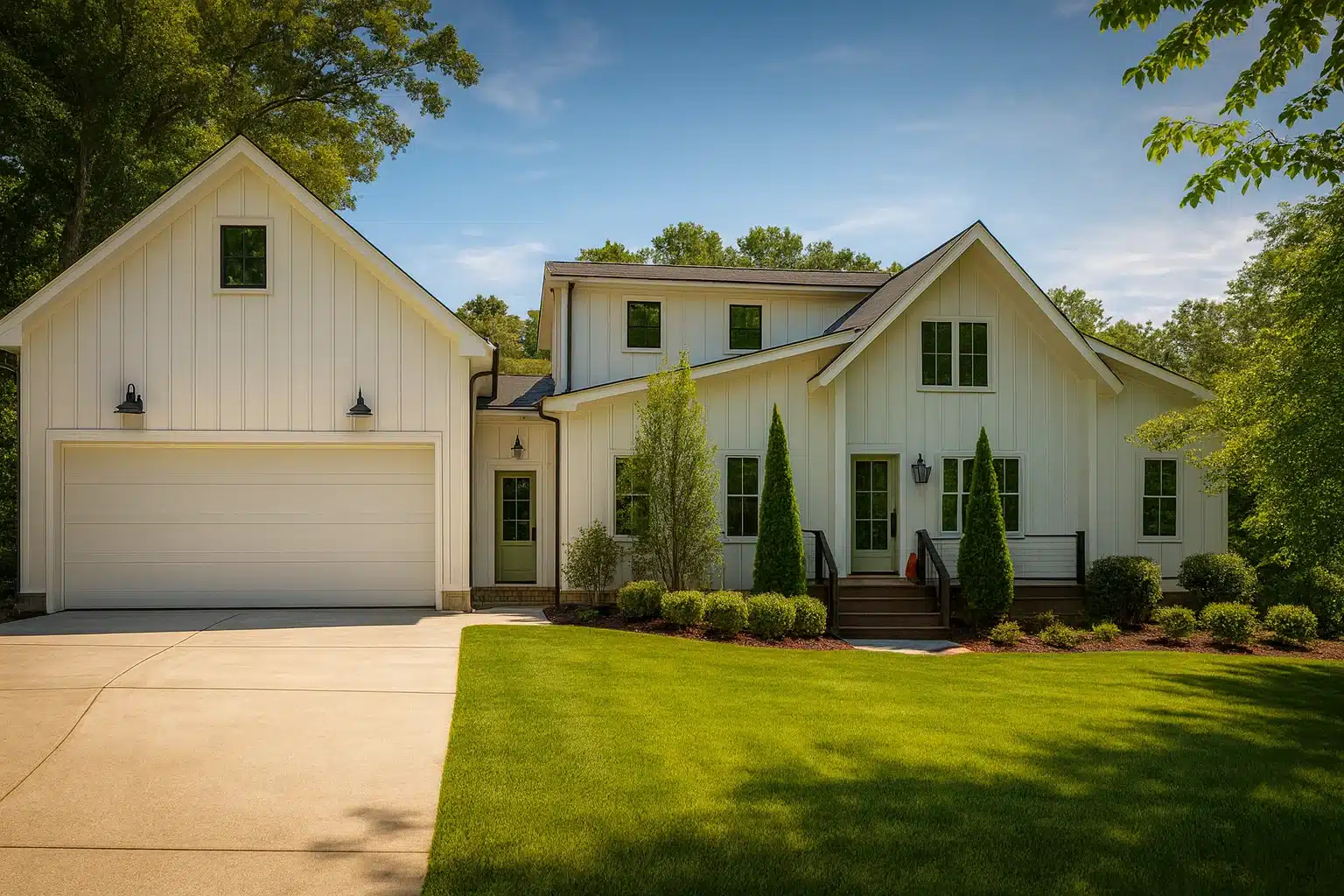 Modern Farmhouse Plan with 3 Bedrooms, 2.5 Bath, CAD Designs