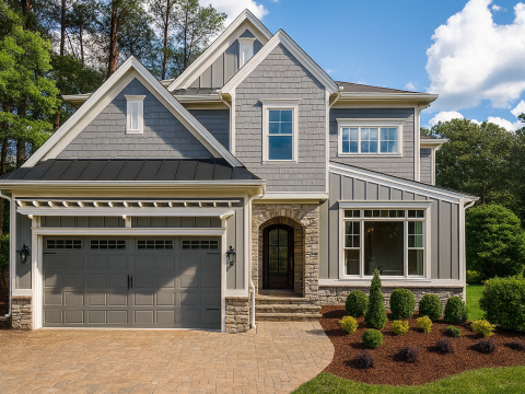 Modern Floor Plan with CAD Designs for 2-Story House Blueprints