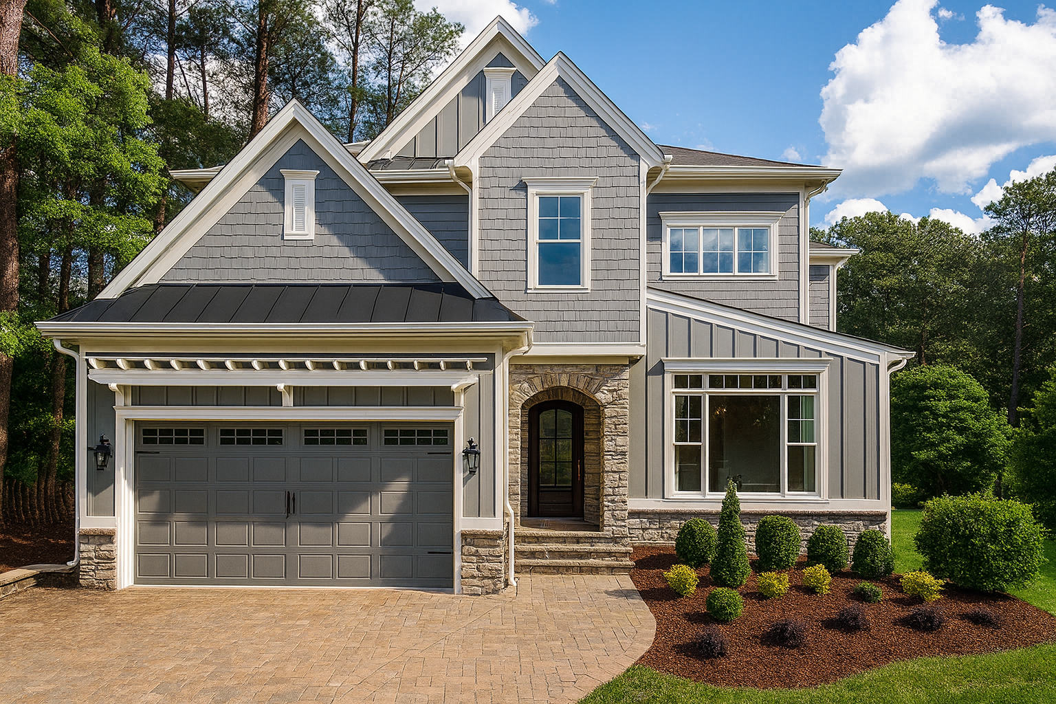Modern Floor Plan with CAD Designs for 2-Story House Blueprints
