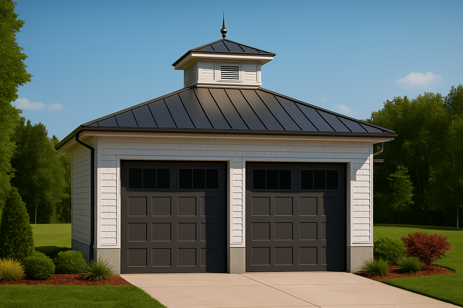 Modern Garage Blueprint with Workshop Space and Coastal Design