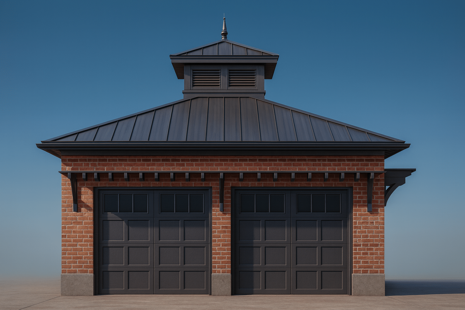 Modern Garage Blueprint with Workshop Space and Coastal Design
