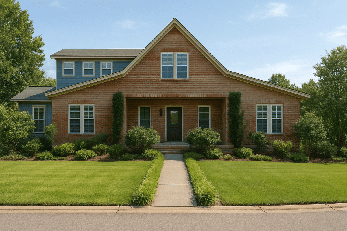 Modern Home Floor Plan Custom Blueprint with 1.5 Stories