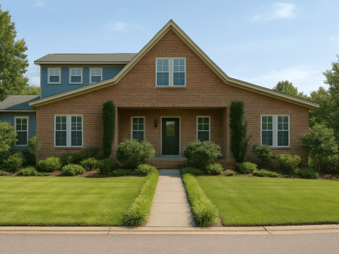 Modern Home Floor Plan Custom Blueprint with 1.5 Stories