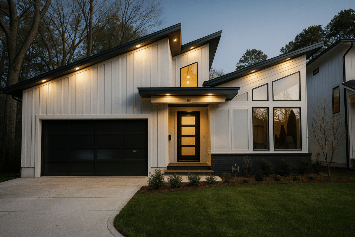 Modern Home Floor Plan with Vaulted Ceilings, 3 Beds, and CAD Blueprints