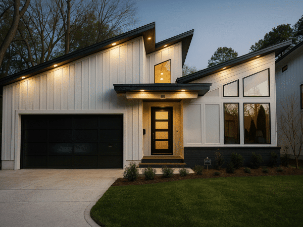Modern Home Floor Plan with Vaulted Ceilings, 3 Beds, and CAD Blueprints