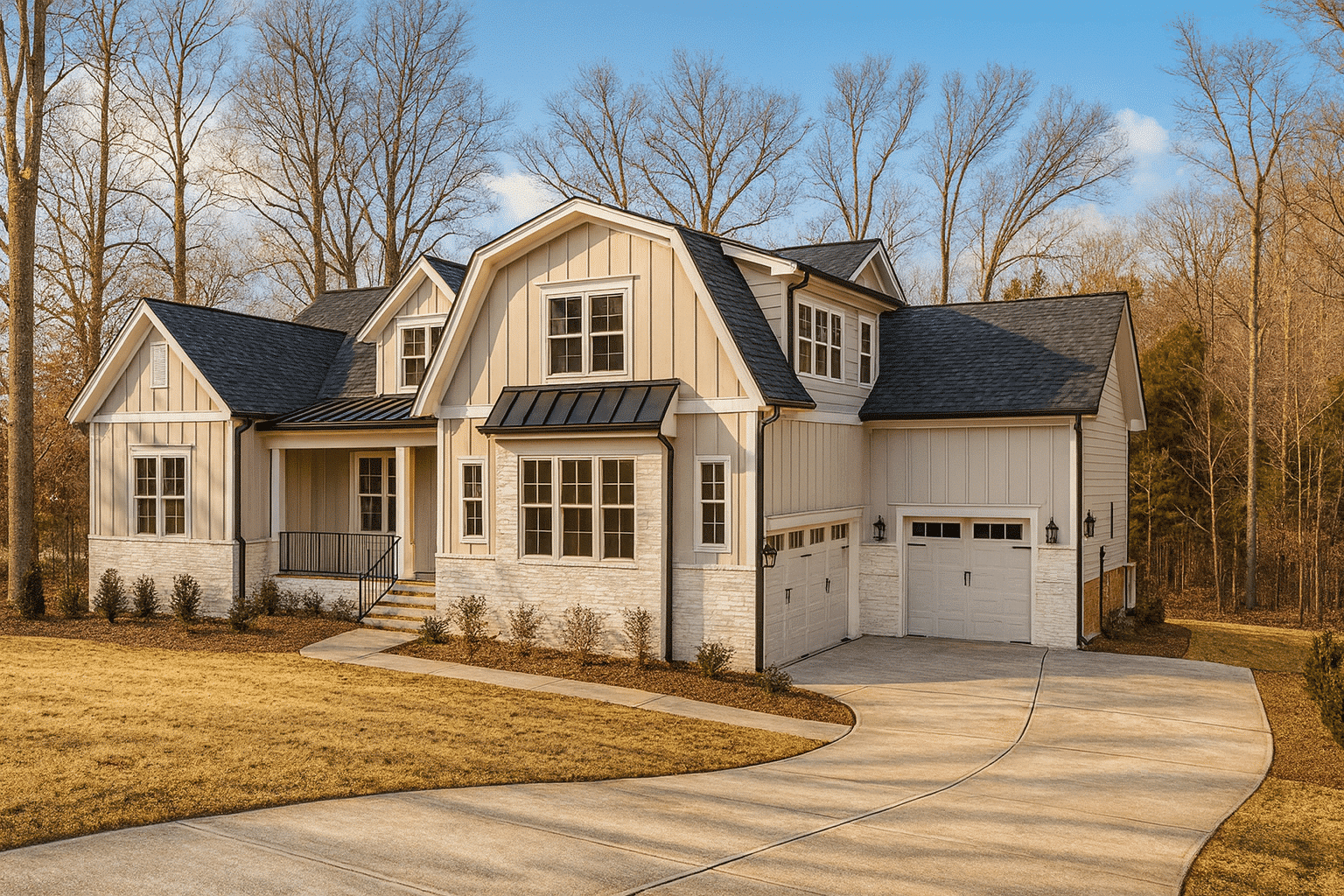 Modern Home Plan 4-Bedroom Floor Plan with Blueprint Designs