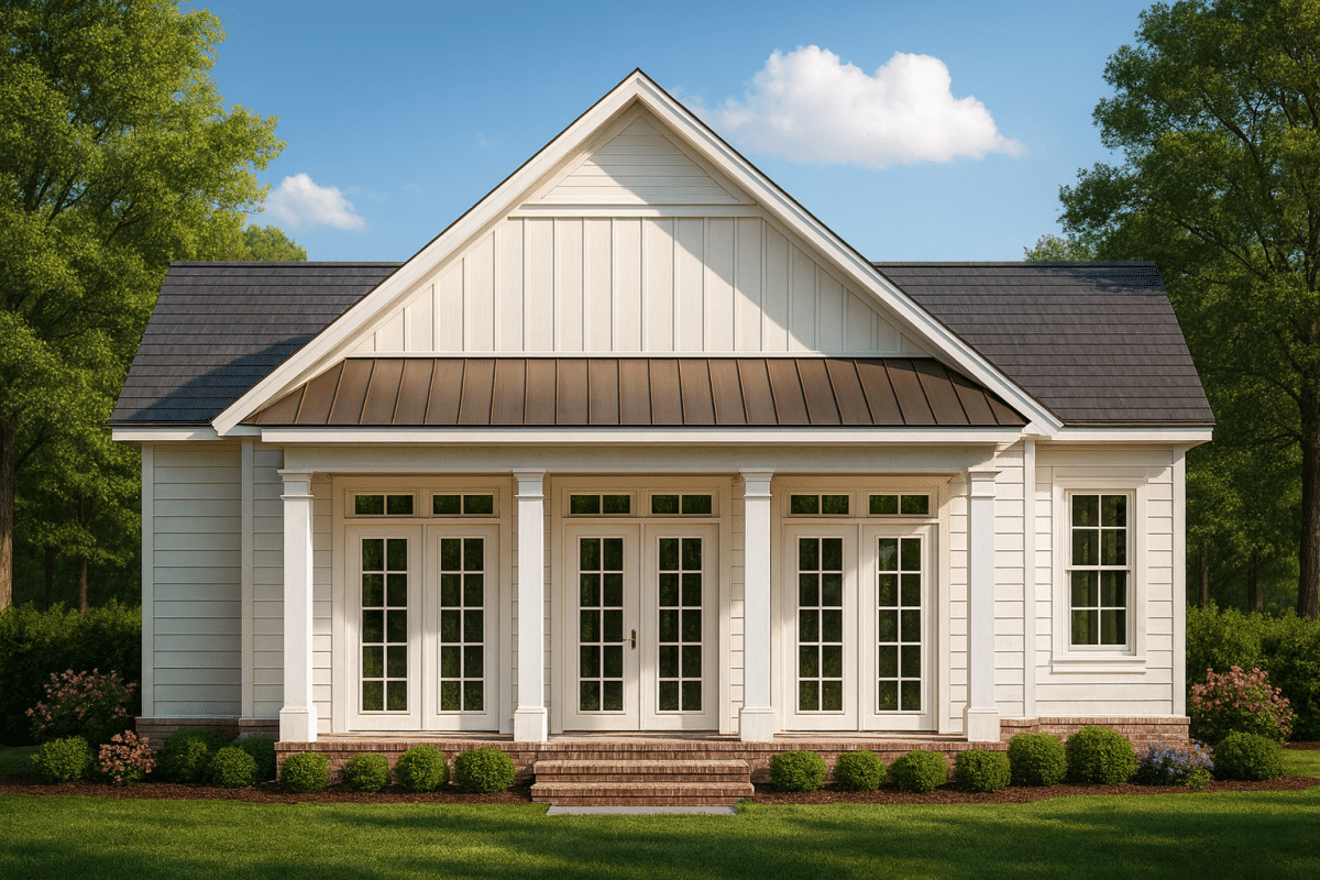 Modern Home Plan with 2 Beds, CAD Blueprints & Craftsman Design