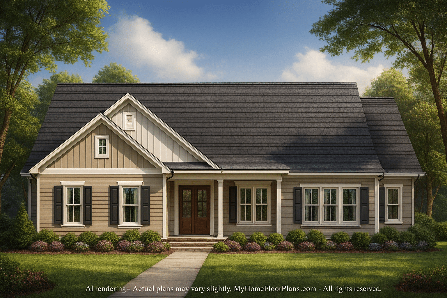 Modern One-Story House Plan with CAD Blueprints and Timeless Design