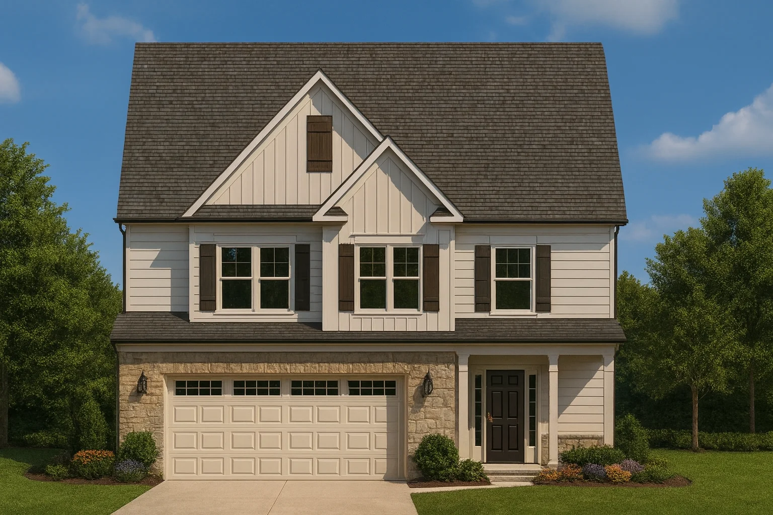 Modern Suburban Home Plan with Spacious Floor Design