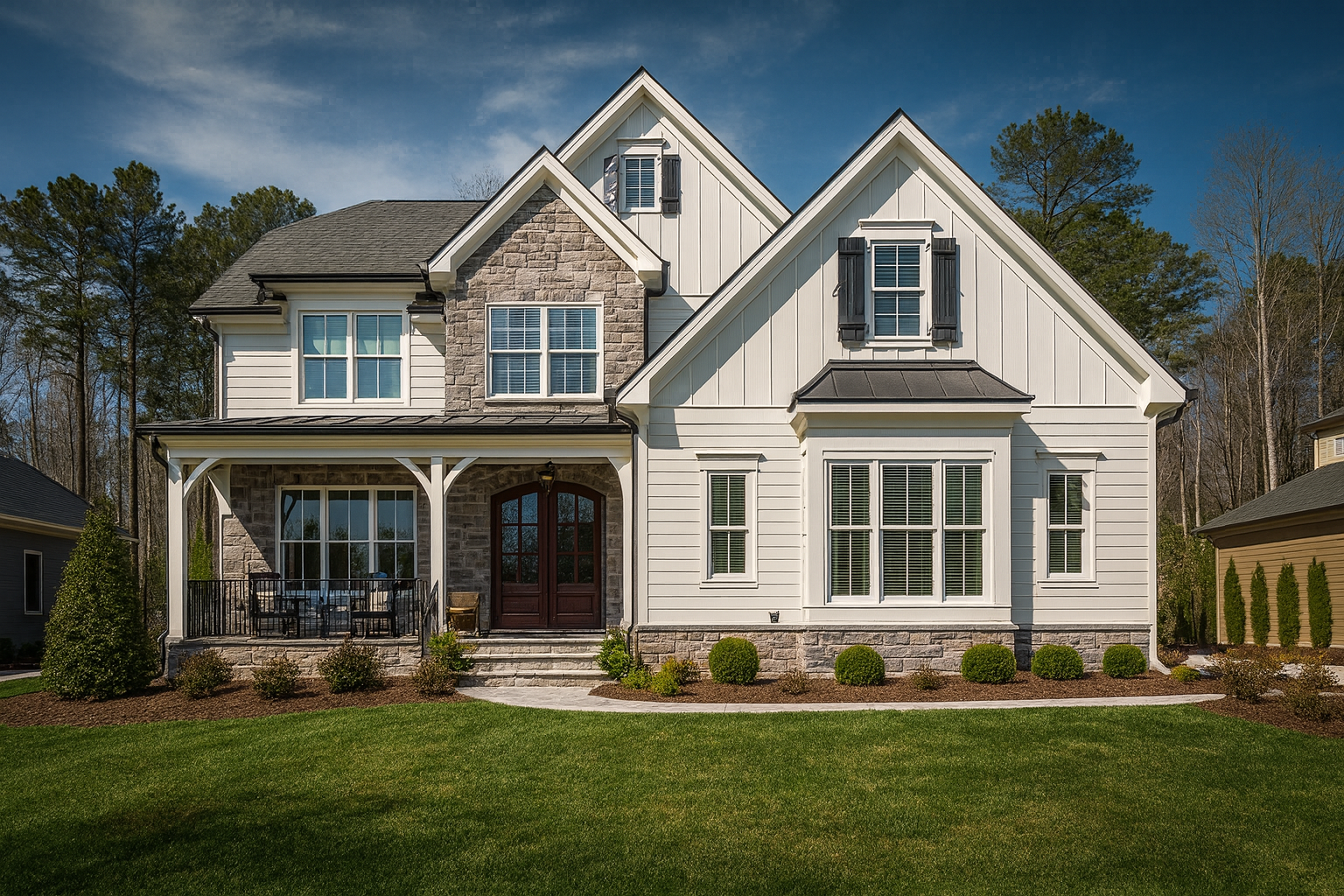 Modern Suburban House Plan with 3 Stories and Smart Architectural Blueprint
