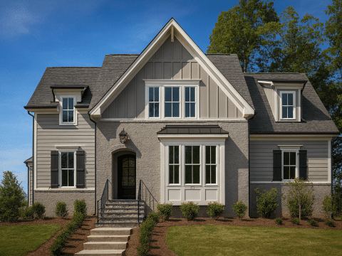 Modern Suburban House Plan with Spacious Floor Layout and CAD Designs