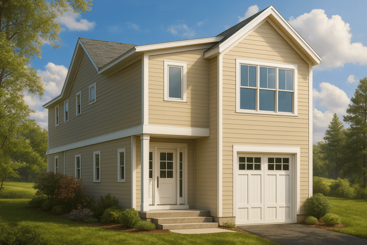 Modern Suburban house Plan with Spacious 2-Story Design Narrow Lot