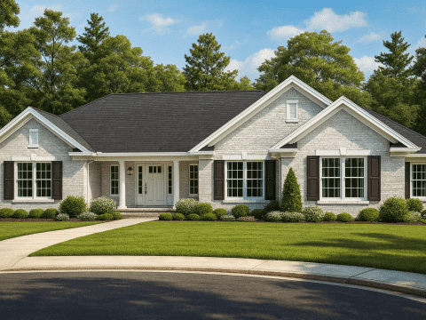 Modern house Floor Plan with 3 Beds, CAD Designs, and Workshop